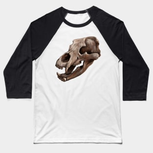 Cave Bear Skull Baseball T-Shirt